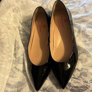 Marc Joseph Black Patton, leather flats